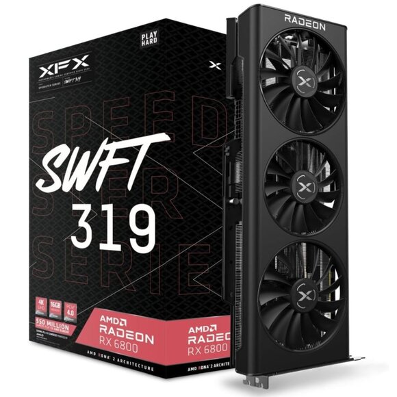 XFX SPEEDSTER SWFT319 Radeon RX 6800 CORE 16GB DDR6 (RX-68XLAQFD9) - Picture 1 of 4